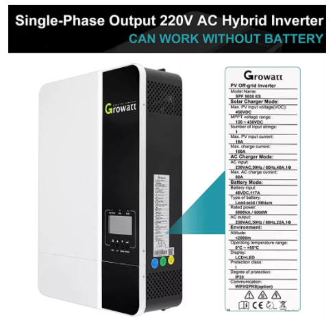 SPF 5000 3500 Hybrid Solar PV Inverter Off Grid 5kw 5kva