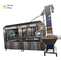 Pression négative Rotary 3 en 1 Remplisseur à chaud PET Bouteille Jus de fruit Remplissage Ligne de production de capsulage