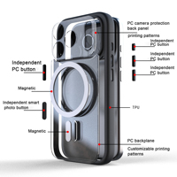 Nouvelle Coque Magnétique Intelligente avec Bouton Caméra pour iPhone 17, 17 Pro Max – Étui Antichoc avec Cadre Coloré pour iPhone 17 Air
