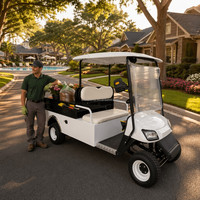 Chariot utilitaire électrique de qualité industrielle avec benne et auvent pour l'entretien des terrains de golf, des espaces verts et des équipes de paysagisme, OEM