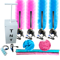 Nouvelle machine à confettis électronique noire améliorée, lanceur de fumée colorée et de poudre pour fête de révélation du sexe