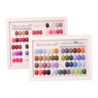 Présentoir rectangulaire transparent anti-poussière pour cartes de couleurs de nail art OEM/ODM transfrontalier