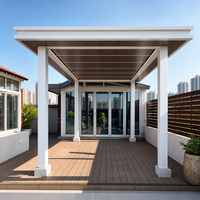 Pergola Bioclimatique en Aluminium Robuste, Vente Directe Usine, Toit à Lames Motorisé, Moderne, pour Jardin, Terrasse, Balcon, Éclairage LED, Personnalisable