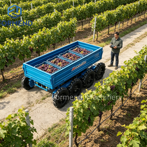L'Ultimo Veicolo Idraulico Agricolo Fuoristrada a 8 Ruote per il Trasporto e la Distribuzione di Carico in Vigneti - Product Image 1