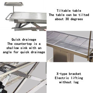 Instrument vétérinaire de table d'opération d'animaux d'acier inoxydable de SAFECAREYOU pour l'opération de chien d'hôpital d'animal familier - Product Image 2