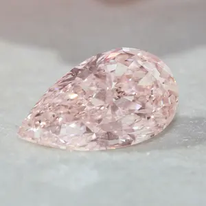 ZKZ Diamonds gioielli personalizzati In stock di grandi dimensioni cvd pera sciolto 1.00ct fornitore di diamanti da laboratorio rosa sciolto