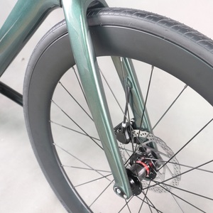 Vélo de route à disques 24 vitesses Ink Green Paint TT-X42 avec roues en carbone normales Wheeltop et transmission électronique hydraulique TT-X42 Ink Green - Product Image 3