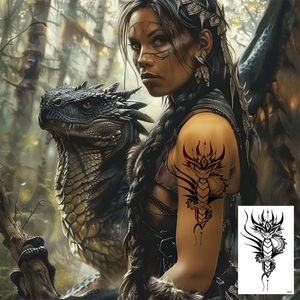 Nuevo Tatuaje Temporal Impermeable con Diseño de Mariposas y Flores, Adhesivo para Brazo/Pecho, Venta al por Mayor, para Aplicación Corporal - Product Image 3