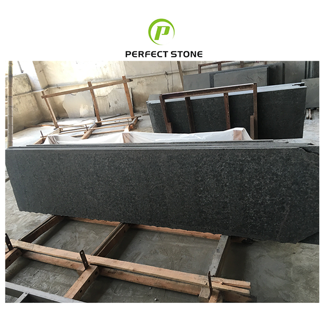 Flamed Natural Stone Basalt Black Granite Small Slab for Exterior Wall Cladding Tiles