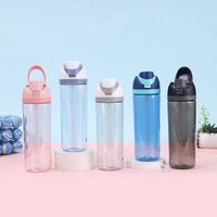Transparante PC-plastic fruitbeker Buitenkantoor Sportdrank met grote capaciteit Lekvrij Rietje voor tweeërlei gebruik Modern minimalisme