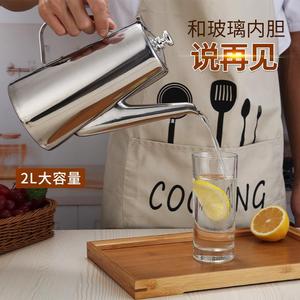 Stainless Steel Cold Water Pitcher With <b>Lid</b> Large Capacity For Restaurants Hotels Teapots Soup <b>Pots</b> Juice Pitchers - Product Image 3
