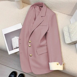 WY82203 Neuer Modischer Bürodamen-Mantel Langarm mit Knöpfen und Taschen Übergröße Frühling Herbst Damen <span class=keywords><strong>Blazer</strong></span> Mantel - Product Image 6