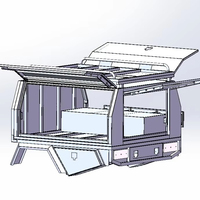 Plateau et auvent d'ute amovibles à double cabine personnalisés pour Pickup Hilux/Ford ranger/Toyota