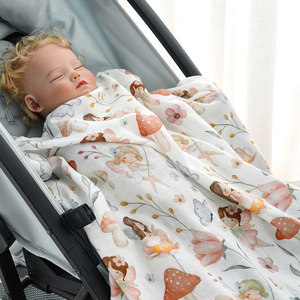 Kangobaby بيع بالجملة بطباعة مخصصة للأطفال من مواد قطن الخيزران بطانيات قماط ناعمة جيدة التهوية - Product Image 6