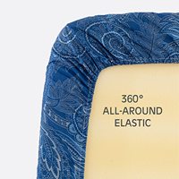 Draps de lit imprimé Paisley bleu Floral, 100% pièces, Ultra souples, personnalisées, avec livraison gratuite
