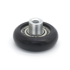 ลูกกลิ้งประตูตู้เสื้อผ้าแบบมีร่องเกลียว M4 จากโรงงานโดยตรง พร้อมลูกกลิ้งเคลือบ POM และโอริงยาง - Product Image 1