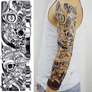 Tatuajes Temporales Extra Grandes al por Mayor, Láminas de Tatuajes Temporales para Brazos, Piernas y <span class=keywords><strong>Espalda</strong></span>, con Diseños de Flores, para Hombres, Mujeres y Niños - Product Image 4