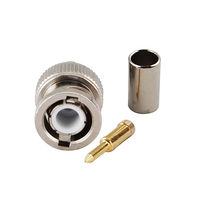 Conector BNC de Latón para Cable Coaxial RG6 RG59