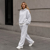 Setelan Olahraga Wanita Ukuran Besar, Hoodie dan Celana Panjang, 2 Potong, Gaya Streetwear, Athleisure, dan Santai