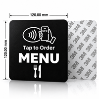 Autocollant de menu numérique NFC auto-adhésif personnalisé, panneau intelligent à toucher pour consulter le menu, pour les tables et les comptoirs de restaurant