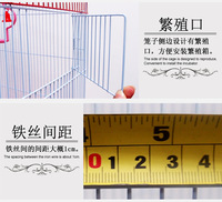 Vente en gros 35*28*49CM Cage à oiseaux pour perroquet étanche à la pluie avec double bâton de colle double auge