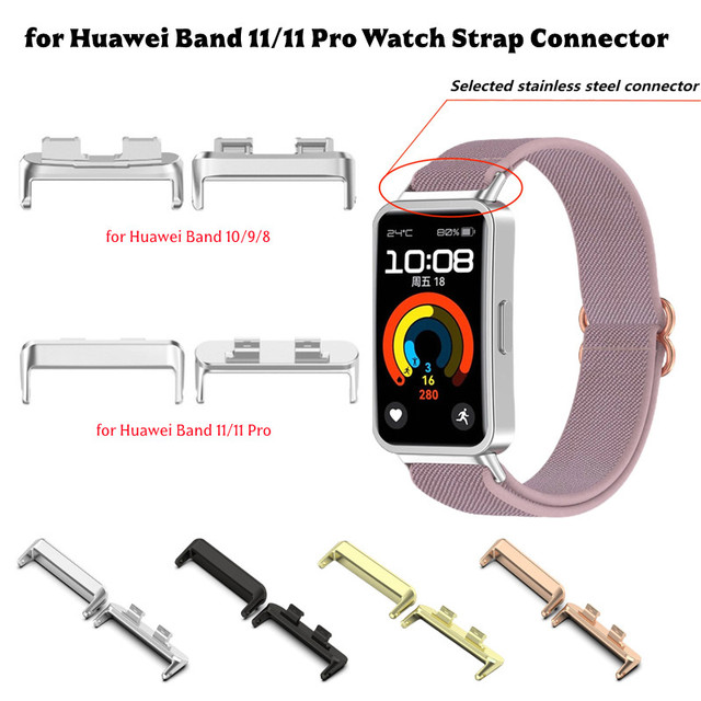 14mm 1Pair Metal Alloy Watch Band Connector for Huawei Band 11 Pro 10 9 Smaretwatch Strap Adapter Replacement Accessories