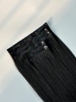 Vente en gros 100% Remy russe de qualité supérieure, extensions de cheveux de qualité supérieure, lisses, sans couture, clips invisibles, double tirage original