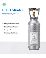 Cylindre de CO2 en alliage d'aluminium Weekaqua 1L, réservoir de gaz écologique conforme aux normes nationales pour système d'aquarium planté