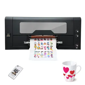 A3 Uv Dtf Decals Printer Digital Cup Wraps Printing Machine Xp600 Heads Uv Dtf Sticker Printer