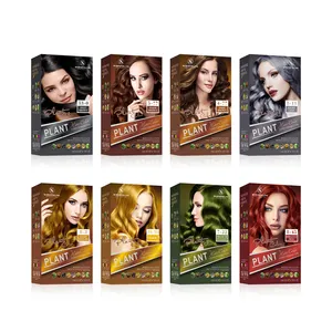 Hair Dye Cream Kit Natural Hairstyle Color Purplish Red Professional Permanent Hair Color Cream