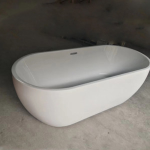 <span class=keywords><strong>Vasca</strong></span> <span class=keywords><strong>da</strong></span> <span class=keywords><strong>bagno</strong></span> ovale indipendente bianca, in acrilico e fibra di vetro, stile moderno e semplice, vendita diretta dai produttori di Foshan - Product Image 3