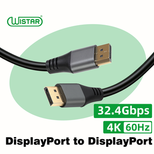 Câble d'affichage WISTAR en promotion, fourni par l'usine, DP vers DP 4K 60Hz <span class=keywords><strong>pour</strong></span> <span class=keywords><strong>TV</strong></span> et ordinateur, câble DisplayPort HDTV à fibre optique - Product Image 1