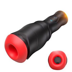 <b>Vibrating</b> Male Masturbator Cup Mouth Design Silicone Stroker Adult Toy - Product Image 1
