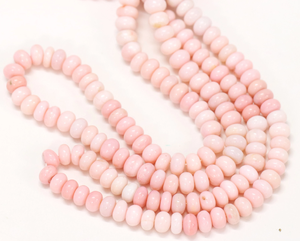 Comprar 15 "de longitud bebé rosa sombreado ópalo suave Rondelle forma cuentas con 7 a 10mm ópalo cuentas de piedras preciosas para la fabricación de joyas artesanales - Product Image 2