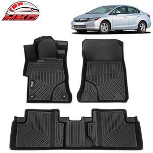Fits For <b>Honda</b> <b>Civic</b> 4DR 2012-2015 All Weather Floor <b>Mats</b> Carpets Liner TPE 3D Molded Waterproof - Product Image 1