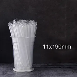 ПП прозрачная 6 мм трубочки диаметром одноразовый пластиковый соломинки для сока