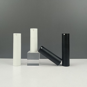 Stock White Plastic <b>Pump</b> Lotion <b>Bottle</b> Round Shape Serum Cosmetic Packaging 30 50ml Matte Black Airless <b>Pump</b> <b>Bottle</b> - Product Image 4