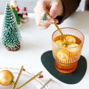 Juego <span class=keywords><strong>de</strong></span> regalo <span class=keywords><strong>de</strong></span> Navidad, sombrero, árbol, calcetines, cuchara, té, café, acero inoxidable - Product Image 5