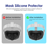 Pour Oculus Quest 3 VR Silicone Face Pad Cover pour Meta Original Casque Accessoires VR Visage Coussin Pad Masque Casque Visage Pad