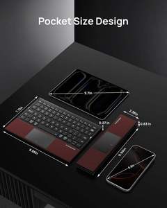 Fast Delivery Ultra Thin Portable Silent Rechargeable Wireless Bluetooth Folding <b>Keyboard</b> with Touchpad for Tablets - Product Image 6