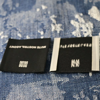 Étiquettes de col personnalisées en rouleau, brodées, non tissées, haute densité, écologiques, avec logo de marque, pour vêtements, sacs, chaussures et accessoires textiles