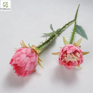 All'ingrosso stile europeo 2 teste Pitaya fiore di seta colorato re Protea fiori per la decorazione di nozze negozio di casa - Product Image 6