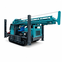 Foreuse de puits d'eau portable diesel 300B 350m, machine de forage sur chenilles 8T avec mât de 6,6m pour le forage de puits profonds