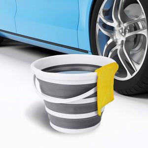 Conveniently Organize with <b>Foldable</b> Circle PP Plastic Storage <b>Basket</b> with Handle and Mini Design for Laundry Storage - Product Image 3