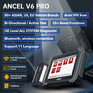 Escáner OBD2 Bidireccional ANCEL V6 PRO+, Herramienta <span class=keywords><strong>de</strong></span> Diagnóstico <span class=keywords><strong>de</strong></span> Sistema Completo, Programador <span class=keywords><strong>de</strong></span> Llaves, Más <span class=keywords><strong>de</strong></span> 25 Funciones <span class=keywords><strong>de</strong></span> Reinicio para Todos los Autos - Product Image 2
