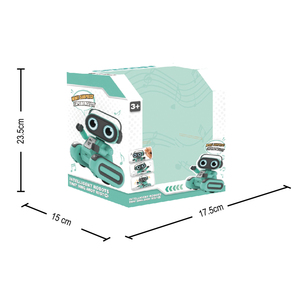 หุ่นยนต์ของเล่นพลาสติกควบคุมระยะไกล 2.4G สำหรับเด็ก ล้อเมคานัมสี่ล้อ เปลี่ยนเสียงได้ คำสั่งอัตโนมัติ - Product Image 2