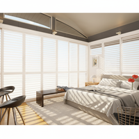 Portes pliantes horizontales en PVC vinyle, protection UV, de qualité industrielle, pour séparation de pièce, stores modernes de type plantation pour extérieur