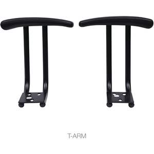Bras en T fixes noirs Alera pour chaises et tabourets de bureau des séries Interval et Essentia - Product Image 1