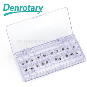 Denrotary Vente en gros Produits dentaires orthodontiques Traitement des dents Code couleur Bretelles métalliques Base en maille Supports auto-ligaturants Roth - Product Image 6