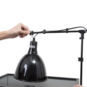 Support de lampe pour reptiles REPTIZOO en plastique et métal écologique noir, support réglable pour fixation suspendue pour terrarium - Product Image 5